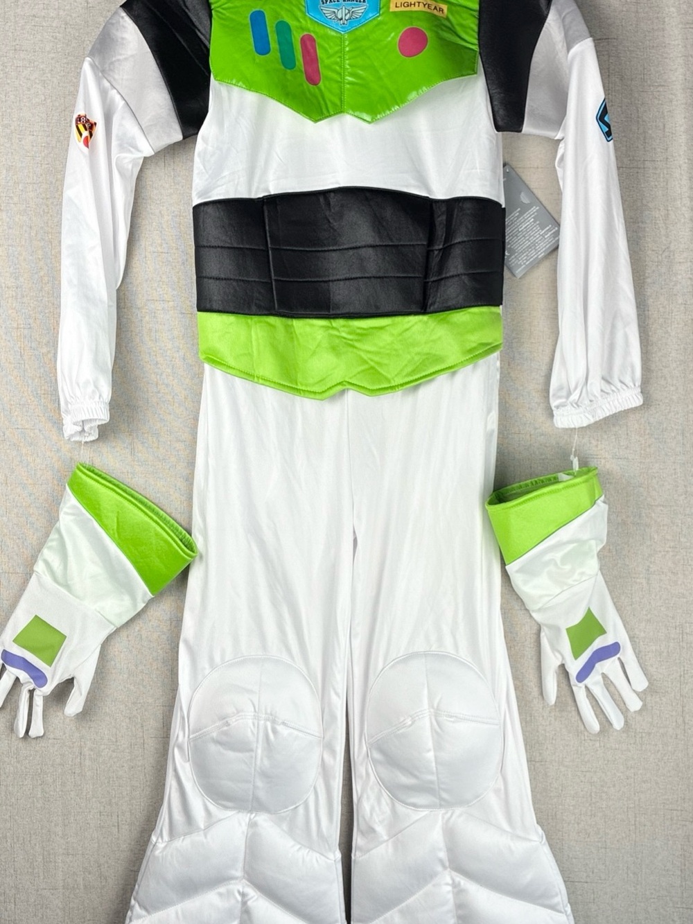 Disney Pixar Toy Story BUZZ LIGHTYEAR Jumpsuit Kids Halloween Costume Cap Gloves